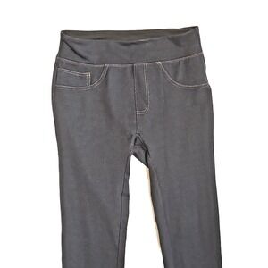 Assests By Spanx woman's blue denim Jeggins leggings stretch shaping Size Medium